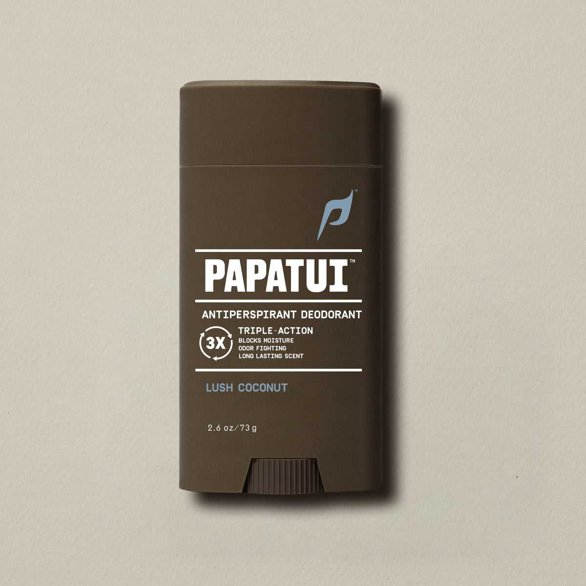 PAPATUI Antiperspirant Deodorant in Lush Coconut against a neutral background