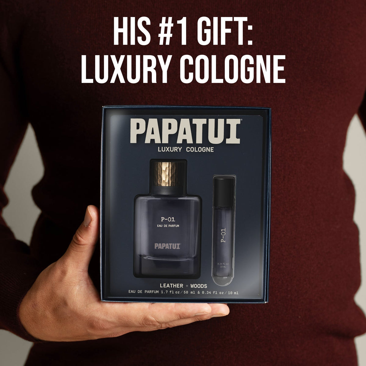 PAPATUI by Dwayne Johnson P-01 Luxury Cologne Gift Set (50 ml+10ml)
