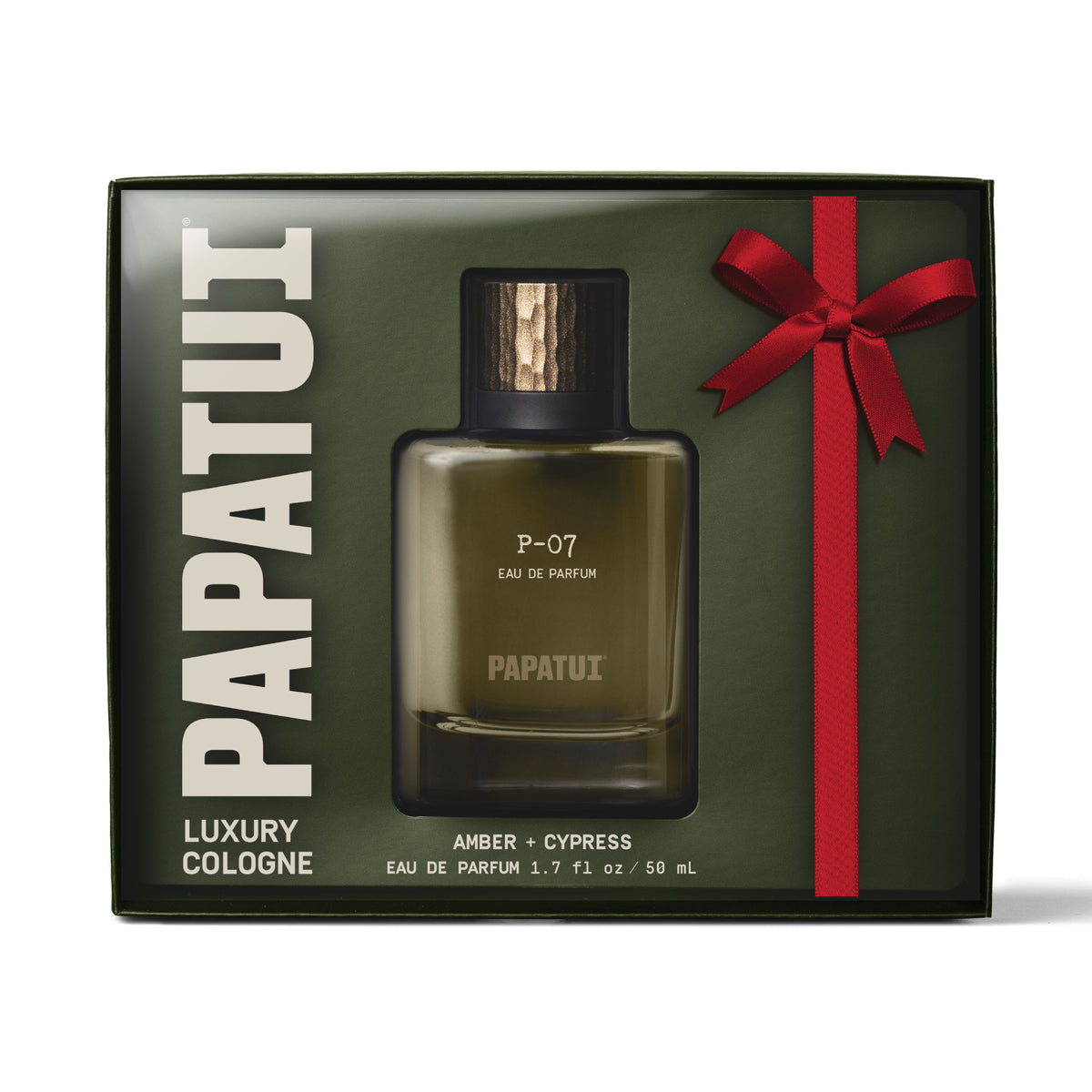 PAPATUI Holiday Luxury Cologne Gift Set - P-07 Amber + Cypress Eau de Parfum - 1.7 oz - Limited Edition