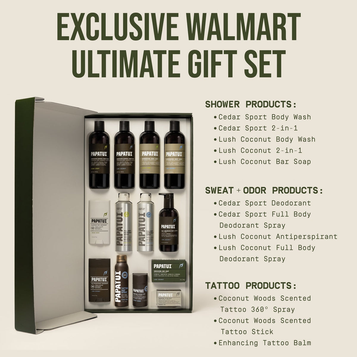 PAPATUI Men’s Gift Set, Ultimate Gift Pack, 13 Grooming Essentials