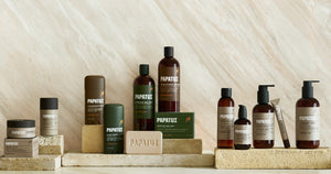 The full product assortment of Papatui including tattoo aftercare, bodycare, and facial skincare.