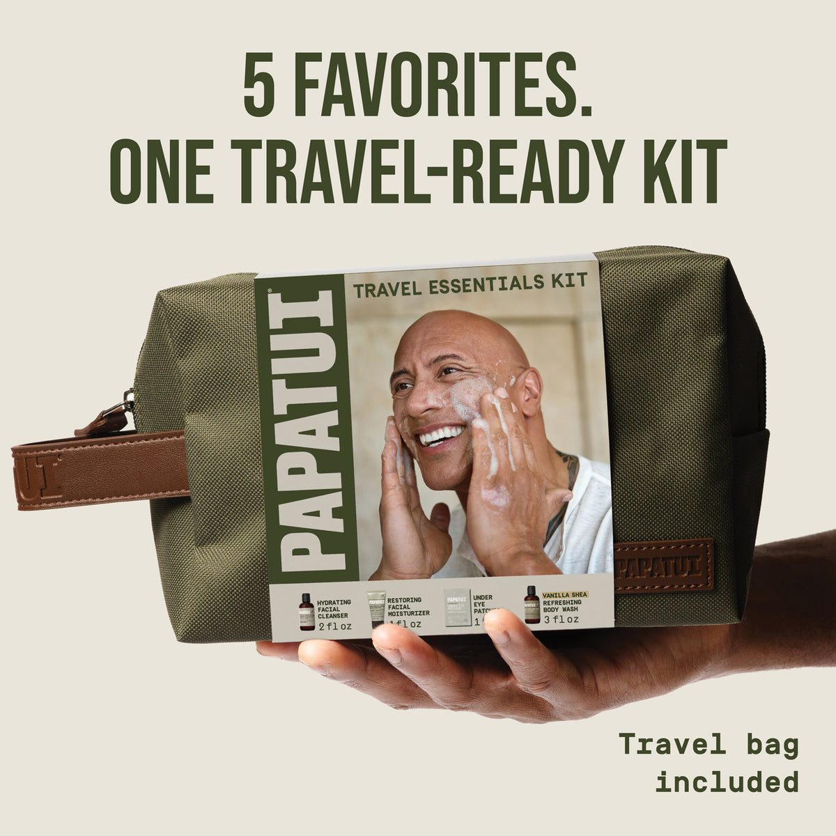 PAPATUI by Dwayne Johnson Travel Essentials Kit with DOPP Kit (4ct)