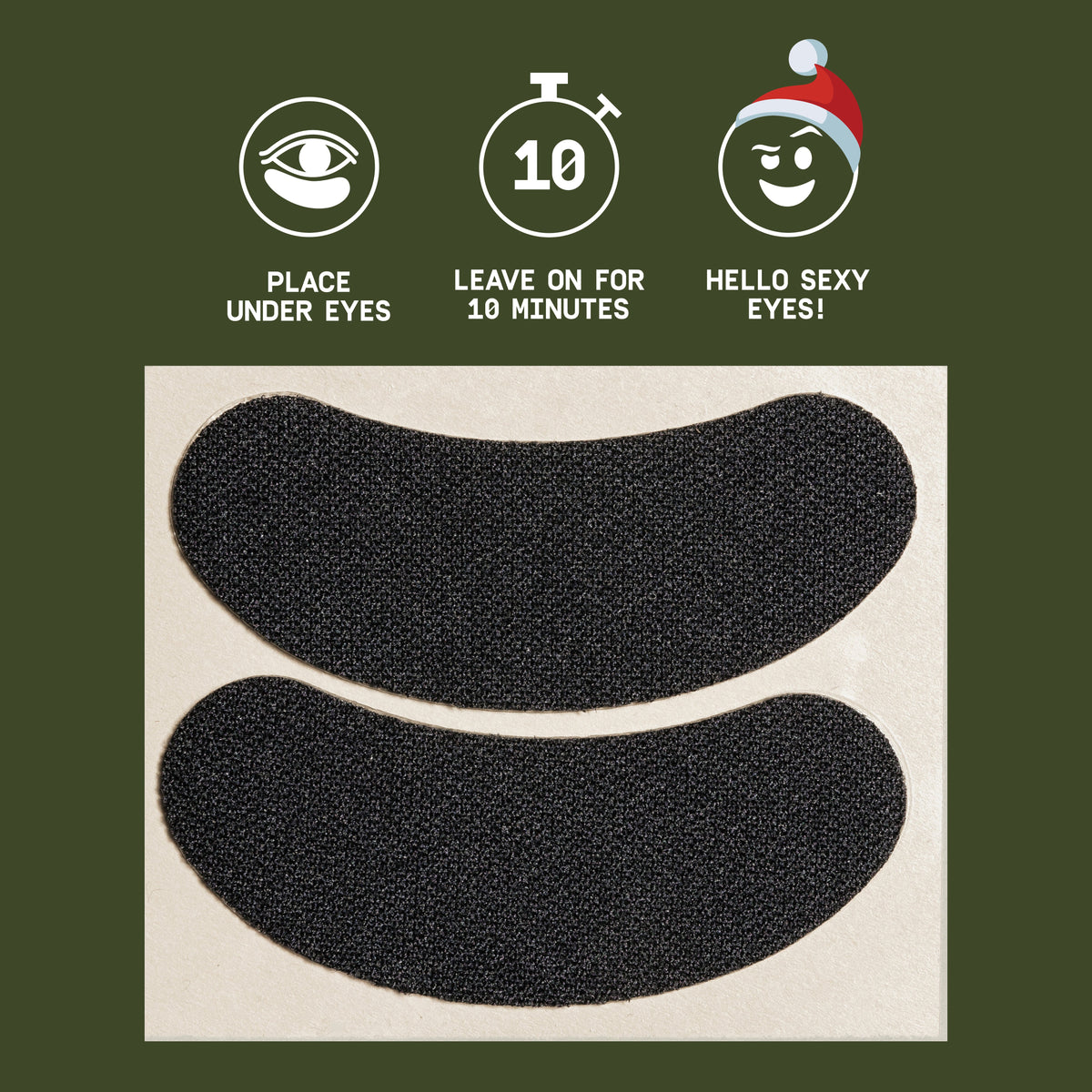 PAPATUI Holiday Under Eye Patches for Men - Made with Niacinamide, Hyaluronic Acid, Caffeine - For Puffy Eyes and Dark Circles - Limited Edition 4ct