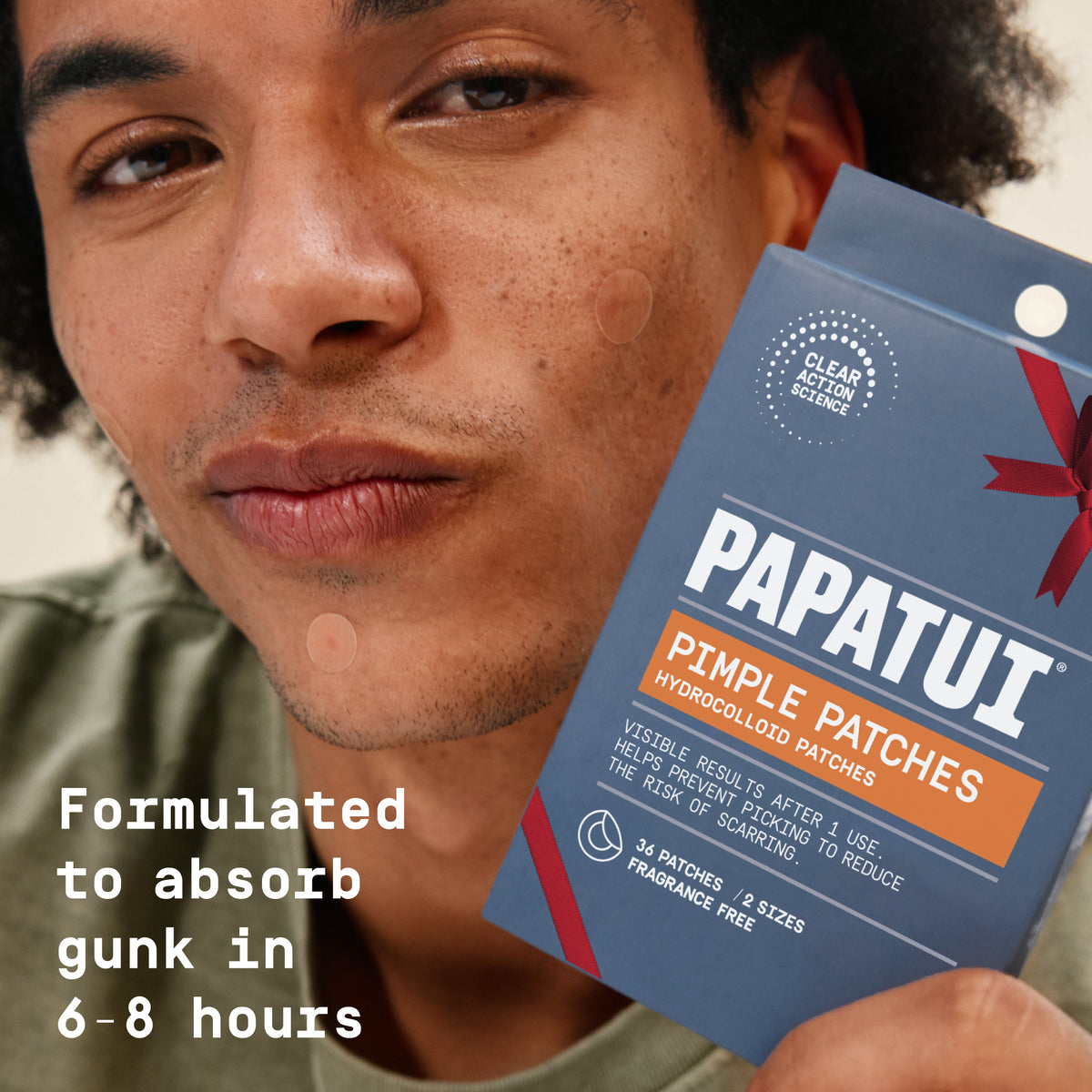 PAPATUI Holiday Pimple Patches for Men - Hydrocolloid Technology Helps Fight Blemishes - Dermatologist Tested - Limited Edition 36ct