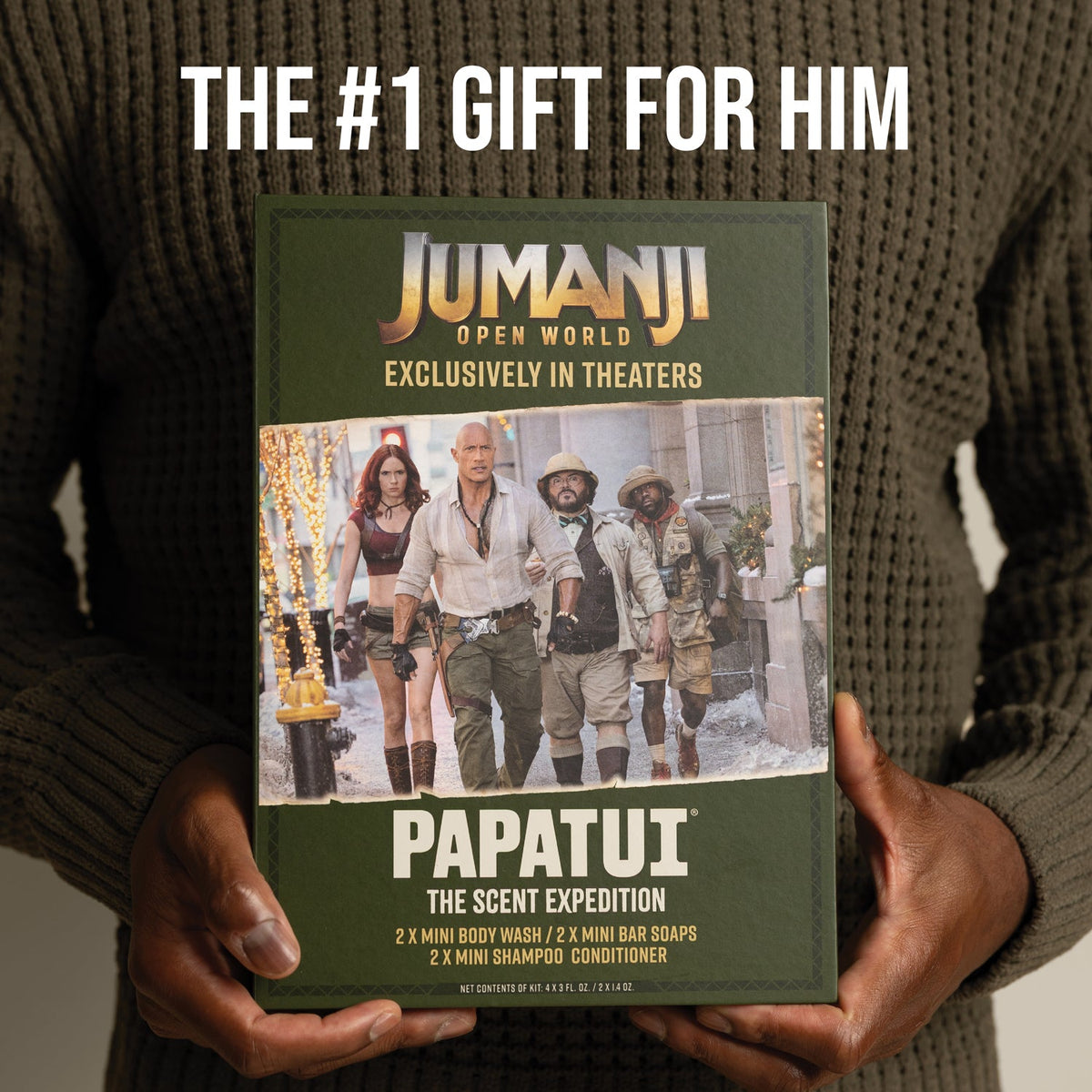 PAPATUI Men’s Gift Set, Jumanji Scent Expedition, 6 Piece Body Care Collection, Limited Edition