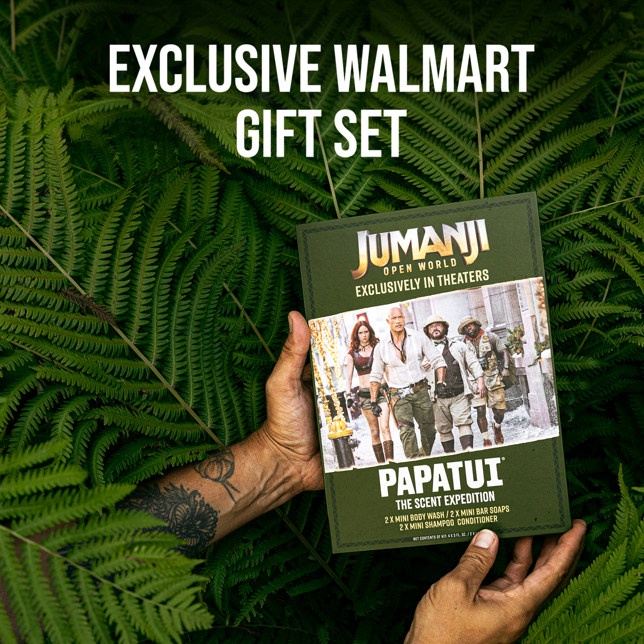 PAPATUI Men’s Gift Set, Jumanji Scent Expedition, 6 Piece Body Care Collection, Limited Edition