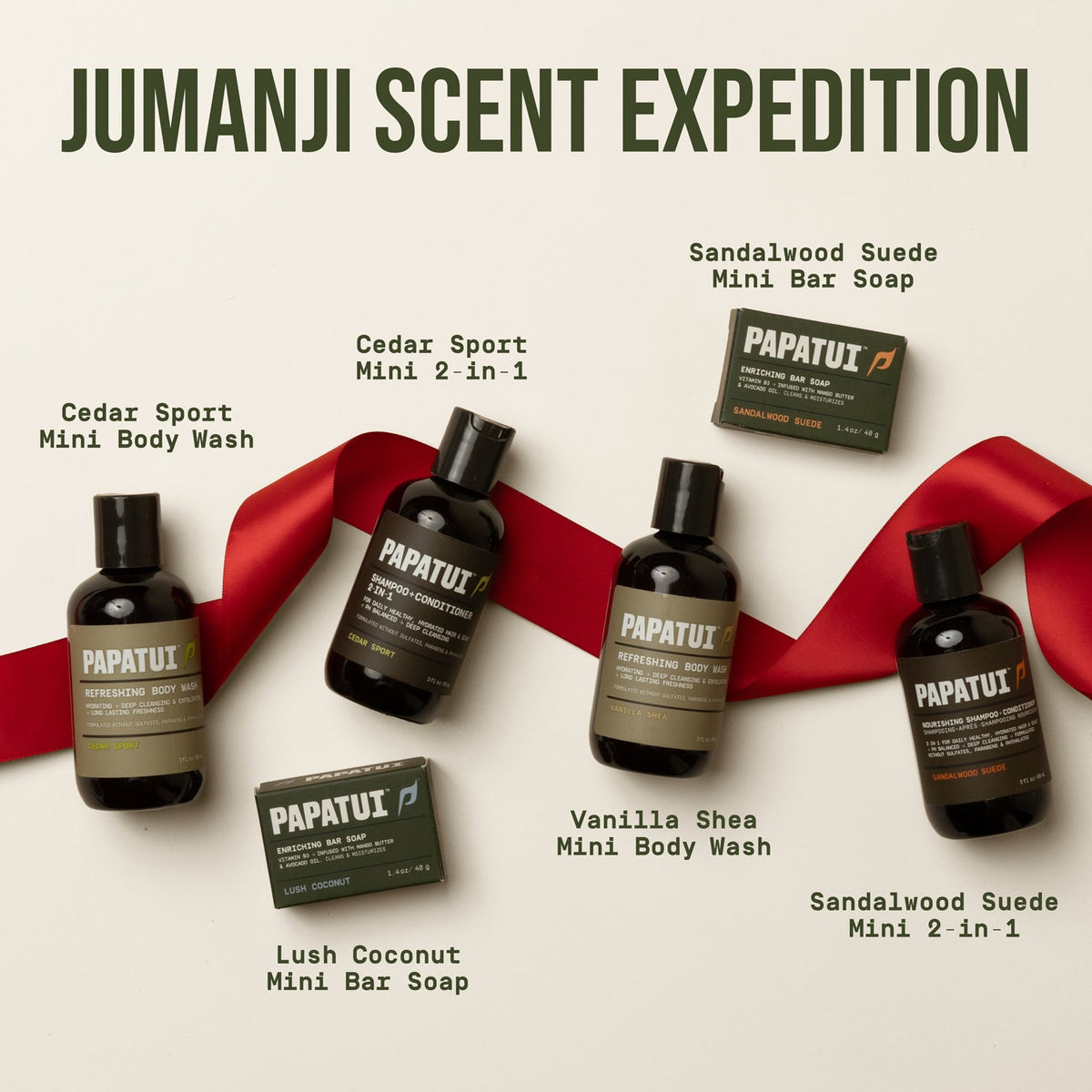 PAPATUI Men’s Gift Set, Jumanji Scent Expedition, 6 Piece Body Care Collection, Limited Edition