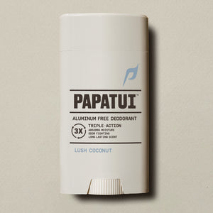 PAPATUI™ 2.6oz Triple Action Complex Mens Deodorant Lush Coconut Scent Front of Pack