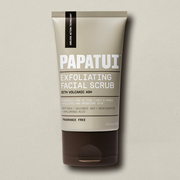 PAPATUI Men’s Exfoliating Facial Scrub against a neutral background
