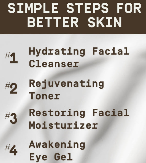 PAPATUI™ Fragrance-Free Skincare Routine A simple four-step regimen designed to cleanse, refresh, and hydrate men's skin. The image features a neutral background with bold text outlining the "Simple Steps for Better Skin", guiding users through an effective routine that is easy-to-follow skincare system is dermatologist-tested, fragrance-free, and designed for all skin types.