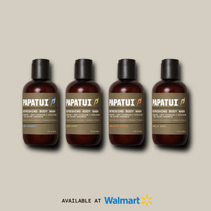 Papatui Holiday gift sets include the body wash mini sampler pack with all four luxury scents in our travel size mini body washes. Lush coconut, cedar sport, sandalwood suede, and vanilla shea fragrances all included. Available at Walmart.