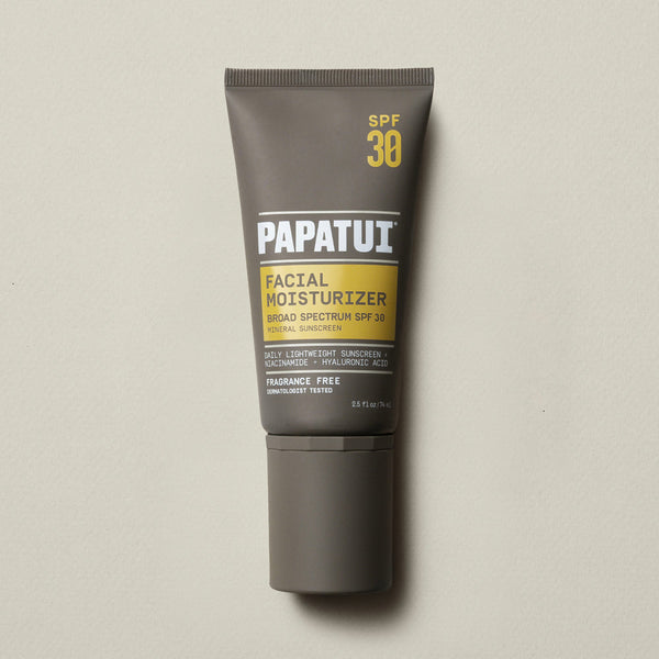 PAPATUI Men’s Facial Moisturizer with SPF 30 against a neutral background
