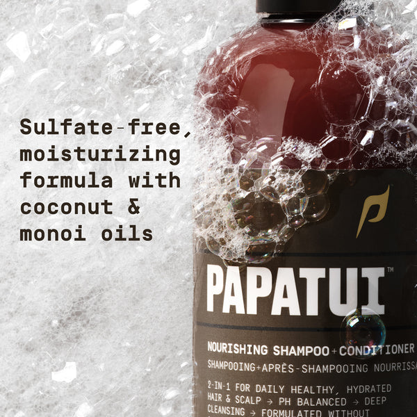 Sulfate-free, moisturizing formula with coconut and monoi oils - Papatui Shampoo and Conditioner