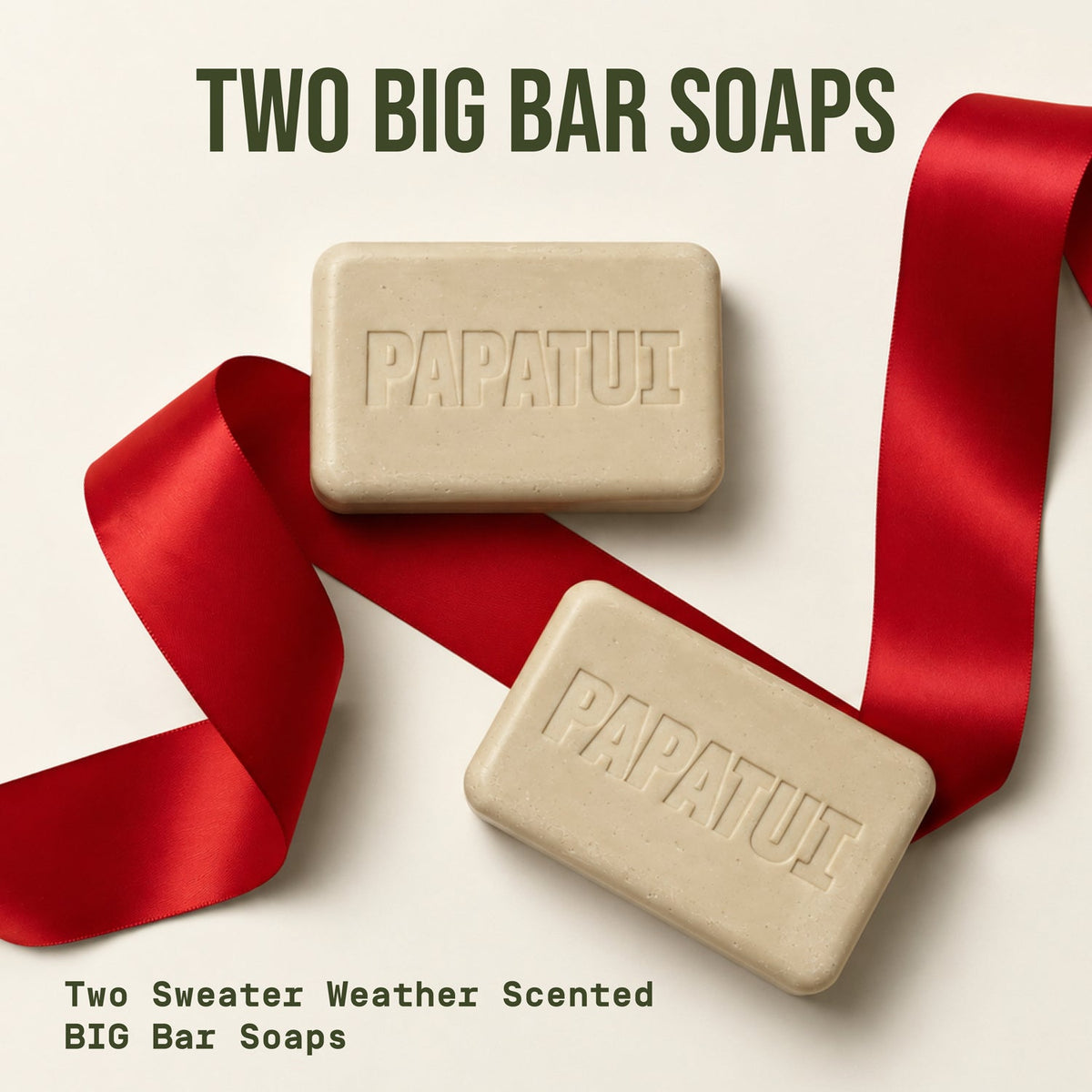 PAPATUI Holiday Sweater Weather Big Bar Soap - Men's Gift Set 2ct