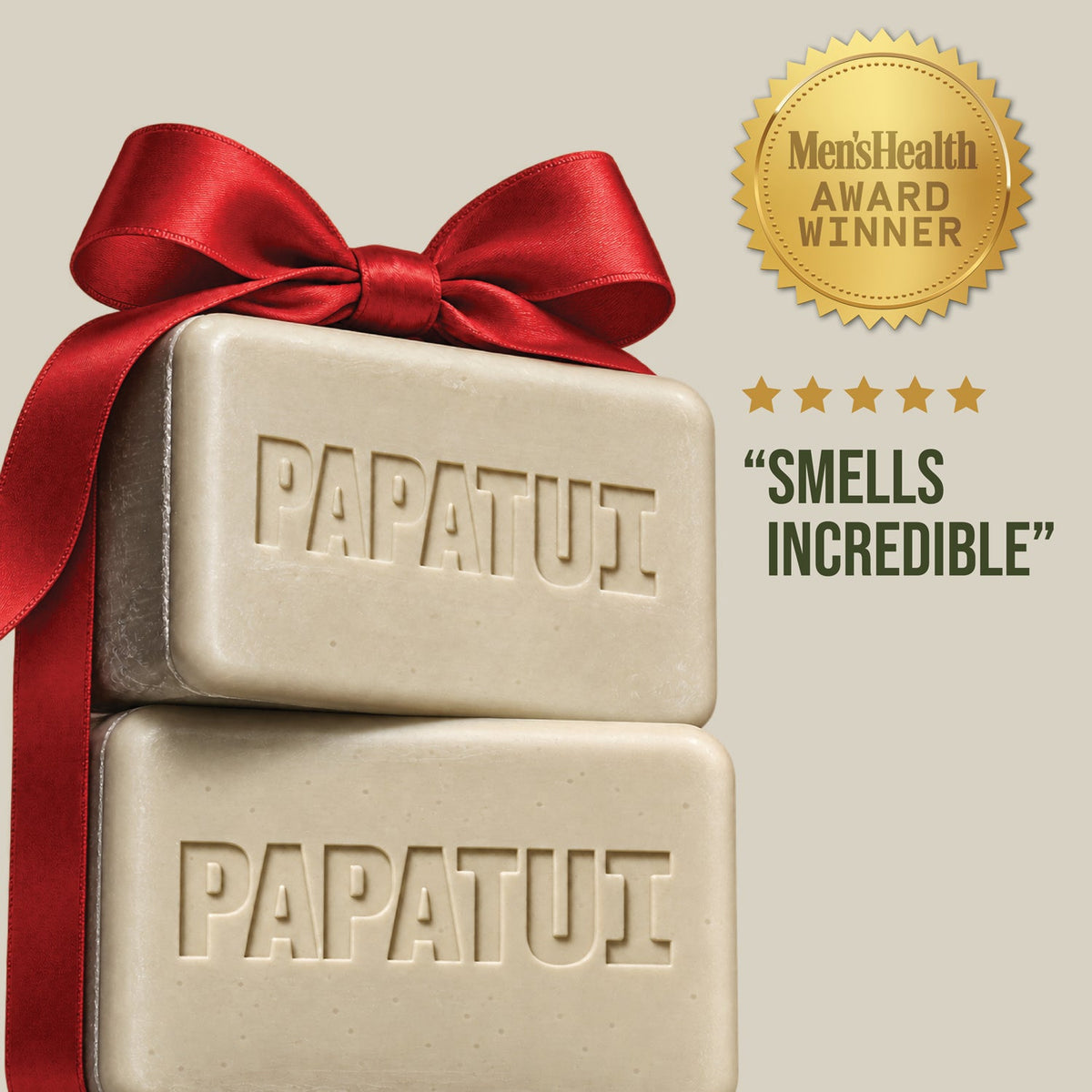 PAPATUI Holiday Sweater Weather Big Bar Soap - Men's Gift Set 2ct