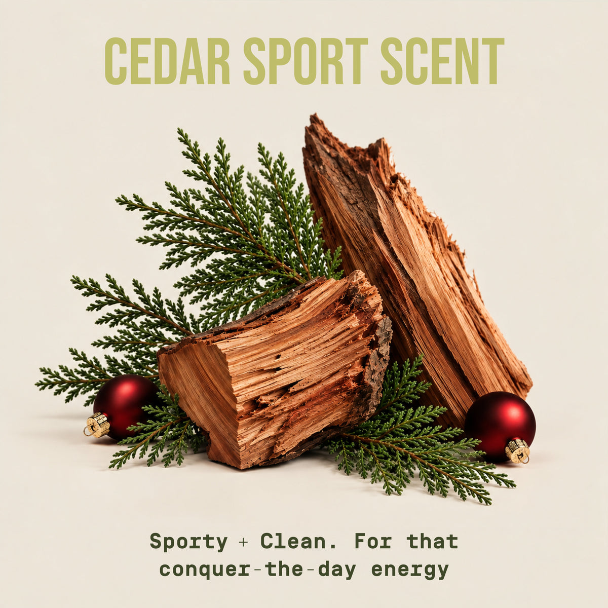 PAPATUI Holiday Stocking Stuffer Mini Bar Soap Ornament - Cedar Sport - Men’s Gift Set - 1.4 oz