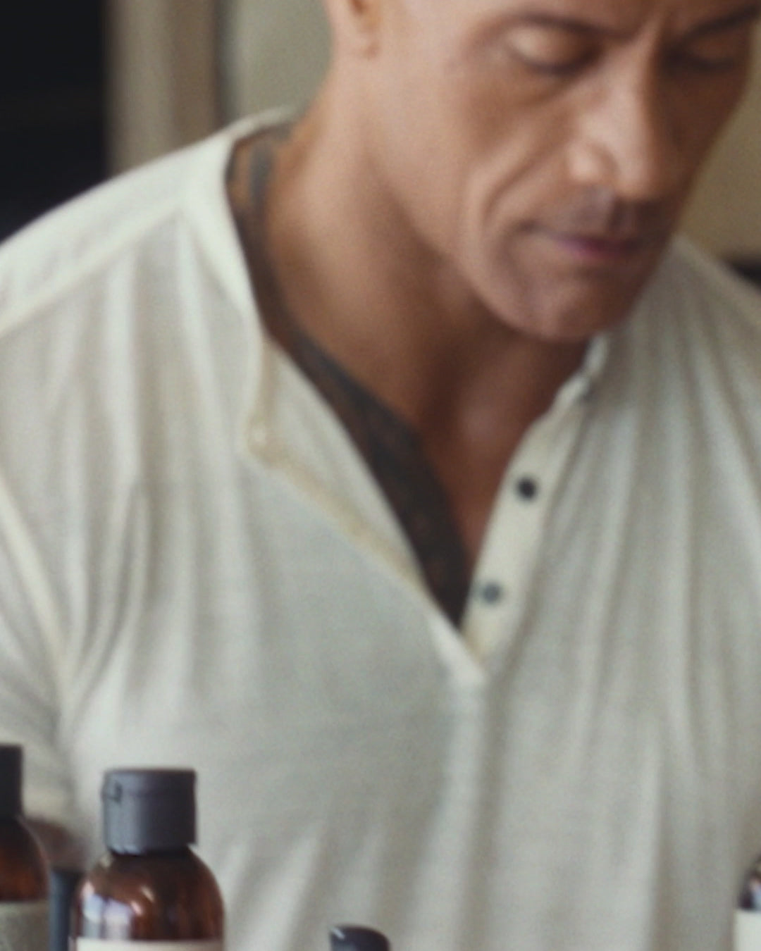 Video with Dwayne "The Rock" Johnson highlighting assorted PAPATUI products.