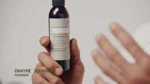 Dwayne "The Rock" Johnson with his Award Winning Men's Care Brand, Papatui, describing the role of toner in a face care routine.